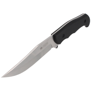 Kizlyar Supreme - нож туристический Caspian D2 Stone Wash, Horn Beam Handle, Leather Sheath - 1