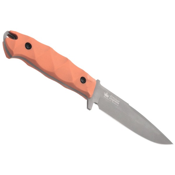 Kizlyar Supreme - нож Severus D2 Tacwash, orange g-10 handle, leather sheath - 2