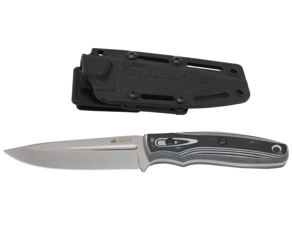Kizlyar Supreme - нож Cityhunter Stone wash, G10 black-white  handle, polyamide sheath - 4