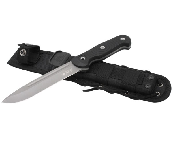 Kizlyar Supreme - нож Maximum Tacwash Black g10 handle Black molle sheath - 3